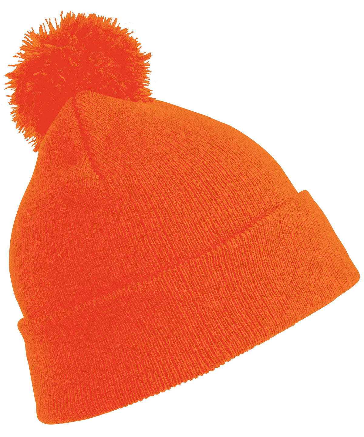 Tryck din logga på Mössor från Result Winter Essentials - Anpassa (RC28J) Junior pom pom-mössa i färgen Neon orange One Size för företag, föreningar och privatpersoner