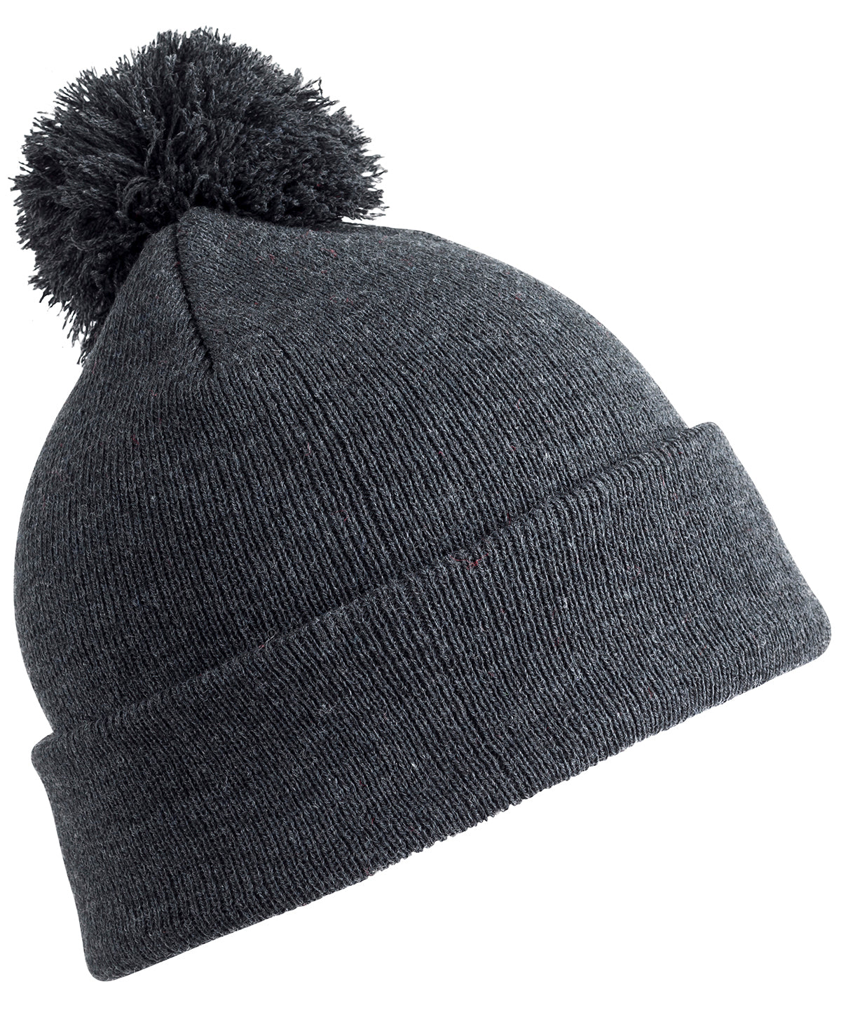 Tryck din logga på Mössor från Result Winter Essentials - Anpassa (RC28X) Pom pom-mössa i färgen Mörkgrå One Size för företag, föreningar och privatpersoner