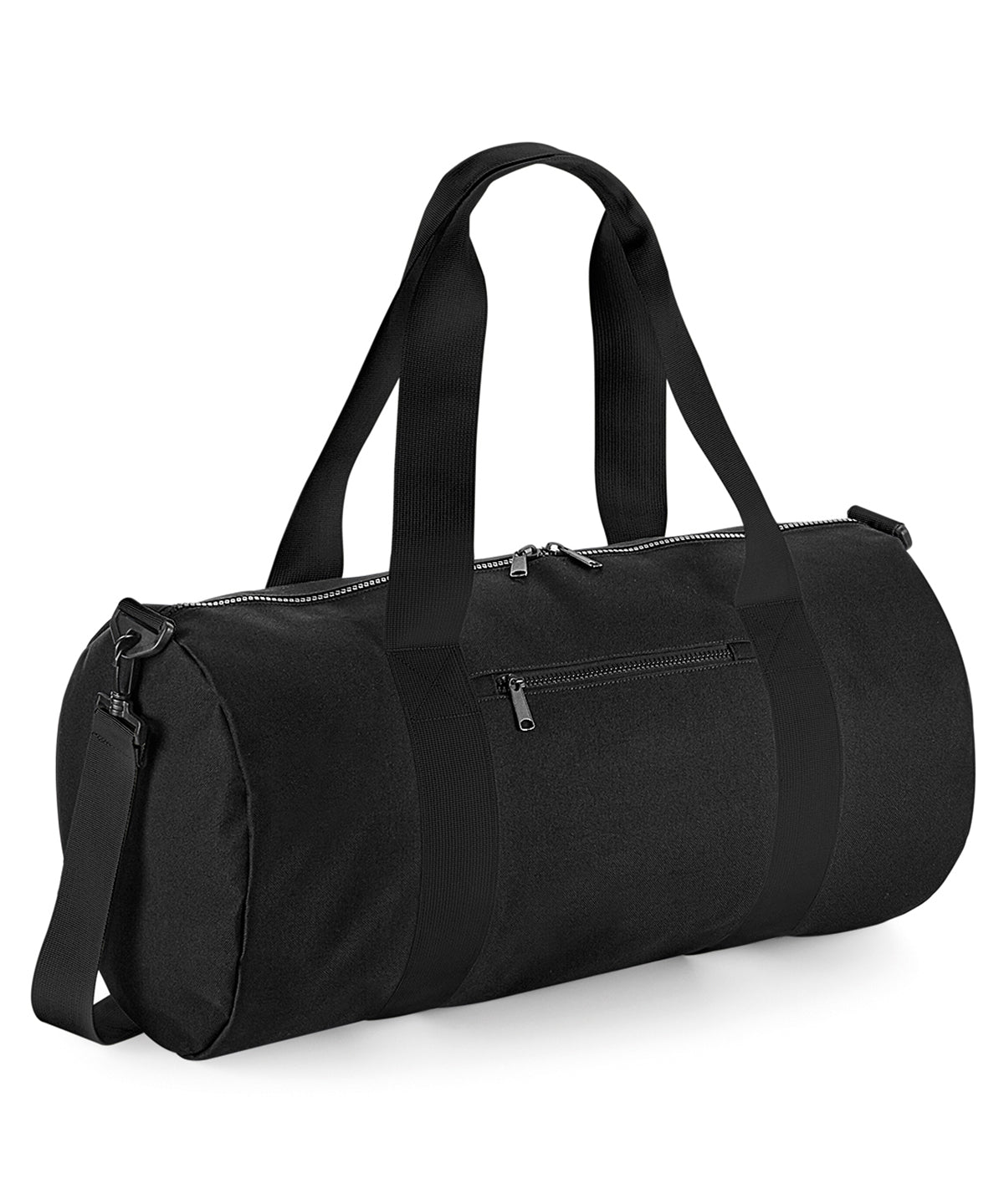 Tryck din logga på Väskor från Bagbase - Anpassa (B140L) Original barrel bag XL i färgen Svart One Size för företag, föreningar och privatpersoner