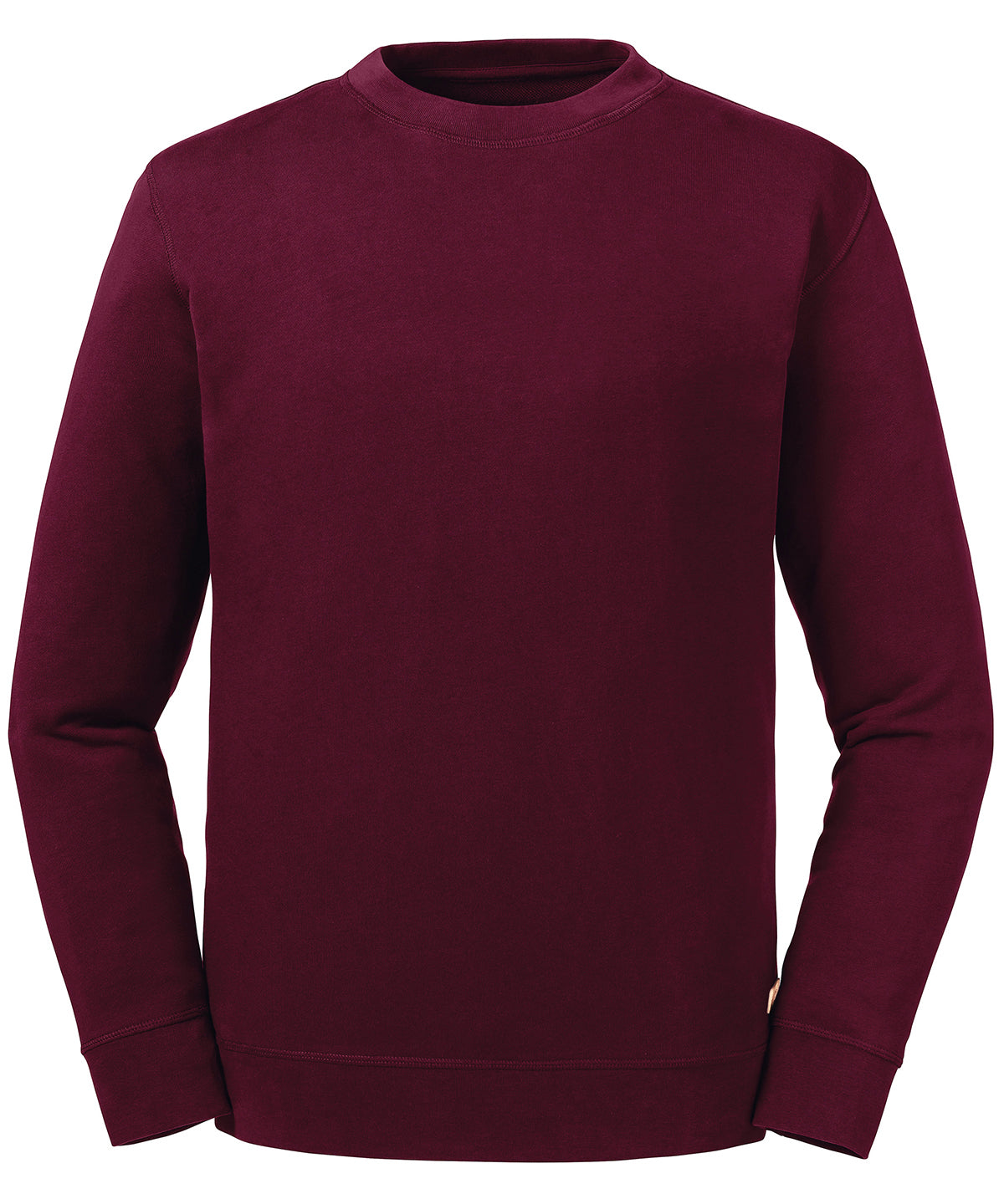 Tryck din logga på Sweatshirts från Russell Europe - Anpassa (J208M) Vändbar sweatshirt i ren ekologisk bomull i färgen Burgundy för företag, föreningar och privatpersoner