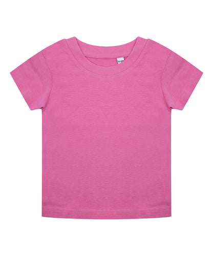 Tryck din logga på T-shirts från Larkwood - Anpassa Ekologisk t-shirt i färgen Ljus rosa för företag, föreningar och privatpersoner
