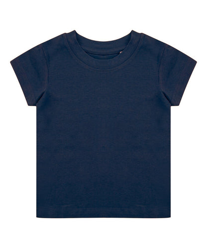 Tryck din logga på T-shirts från Larkwood - Anpassa Ekologisk t-shirt i färgen Marinblå för företag, föreningar och privatpersoner