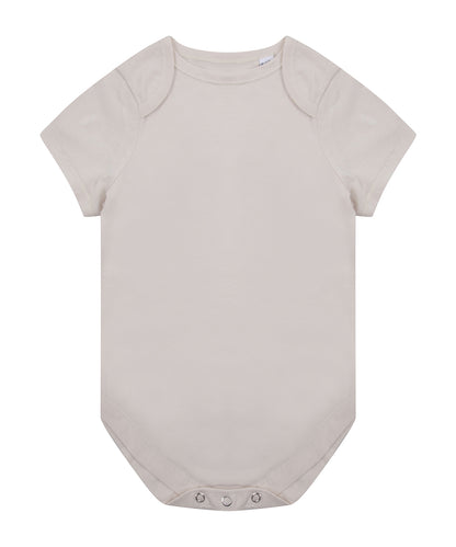 Tryck din logga på Bodys från Larkwood - Anpassa Ekologisk bodysuit i färgen Naturligt för företag, föreningar och privatpersoner