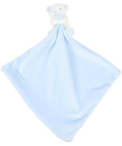 Tryck din logga på Filtrar från Mumbles - Anpassa Snuttefilt med babydjur och skallra i färgen Himmelblå One Size för företag, föreningar och privatpersoner