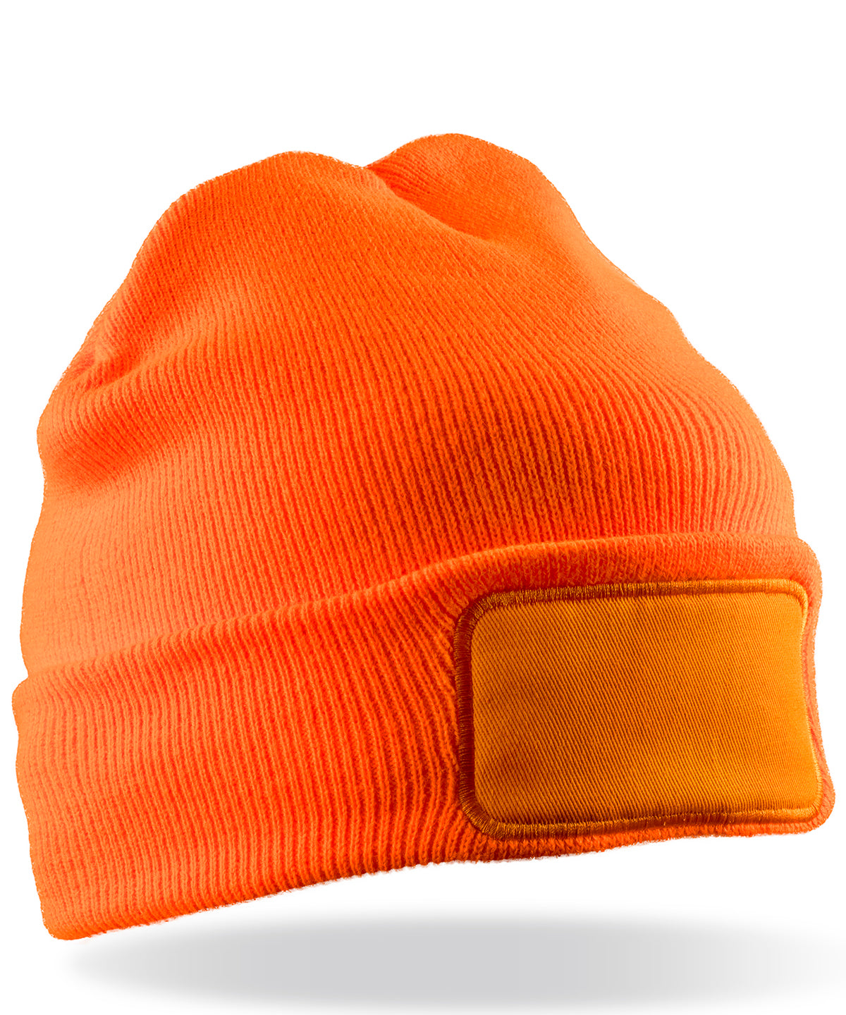 Tryck din logga på Mössor från Result Winter Essentials - Anpassa (RC34X) Mössa med dubbelstickade Thinsulate-skrivare i färgen Neon orange One Size för företag, föreningar och privatpersoner