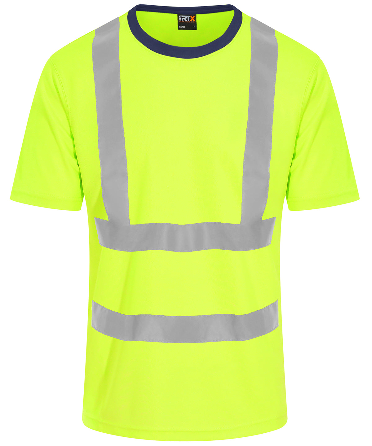 Tryck din logga på T-shirts från ProRTX High Visibility - Anpassa (RX720) T-shirt med hög synlighet i färgen Neon gul för företag, föreningar och privatpersoner