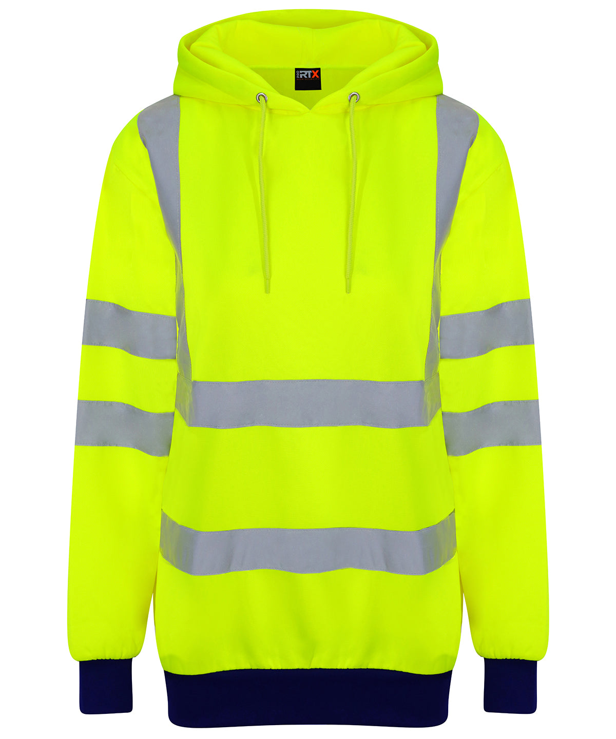 Tryck din logga på Hoodies från ProRTX High Visibility - Anpassa (RX740) Luvtröja med hög synlighet i färgen Neon gul för företag, föreningar och privatpersoner