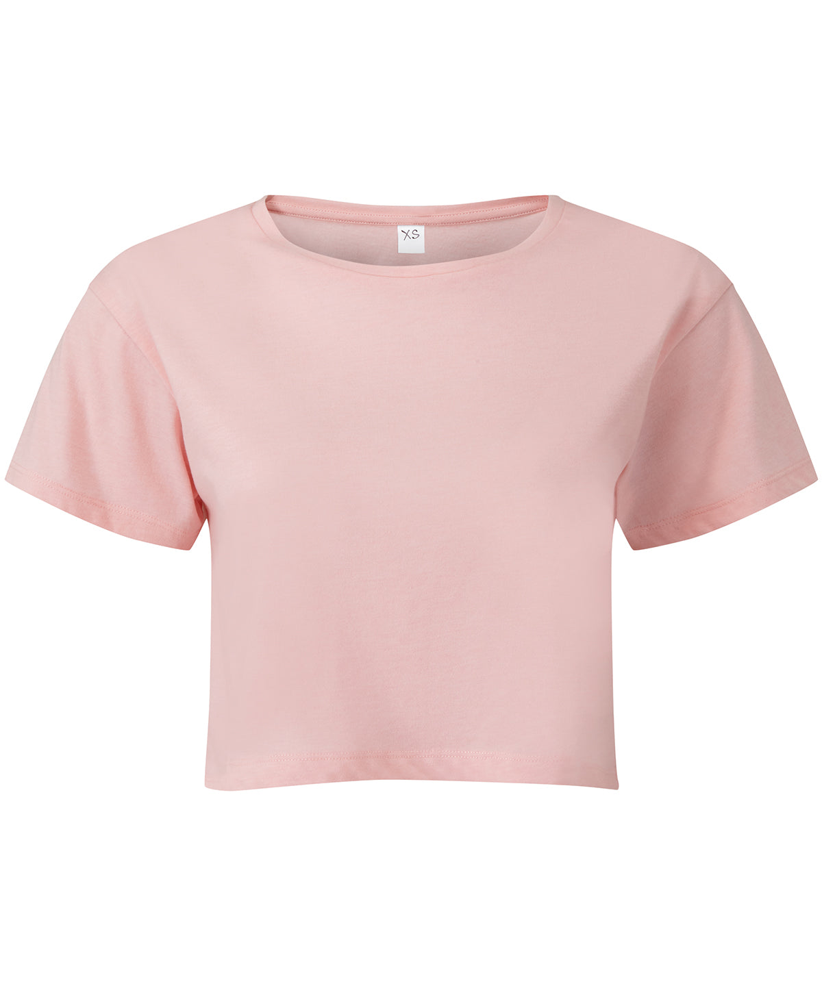 Tryck din logga på T-shirts från TriDri - Anpassa (TR019) TriDri crop top för damer i färgen Ljusrosa för företag, föreningar och privatpersoner