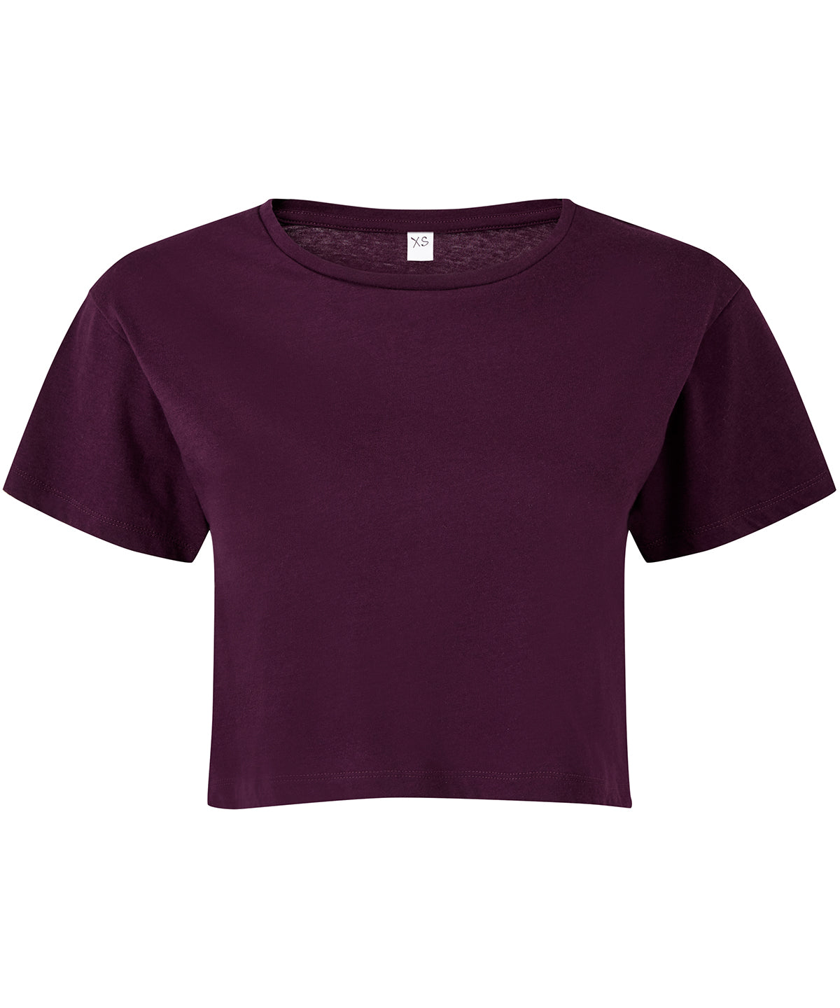 Tryck din logga på T-shirts från TriDri - Anpassa (TR019) TriDri crop top för damer i färgen Mörk lila för företag, föreningar och privatpersoner