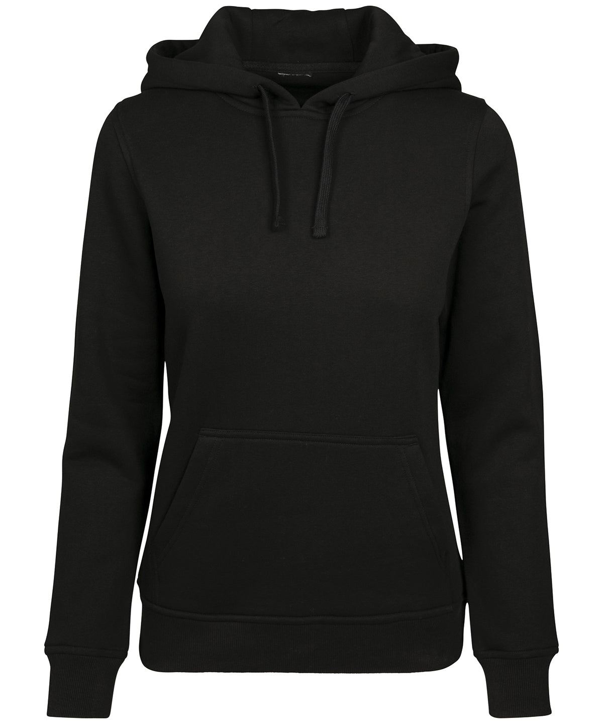 Tryck din logga på Hoodies från Build Your Brand - Anpassa (BY087) Merch hoodie för damer i färgen Svart för företag, föreningar och privatpersoner