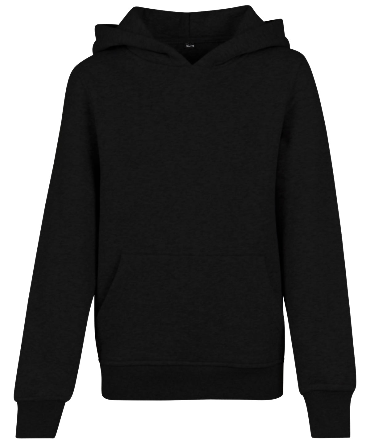 Tryck din logga på Hoodies från Build Your Brand - Anpassa (BY117) Bas hoodie för barn i färgen Svart för företag, föreningar och privatpersoner