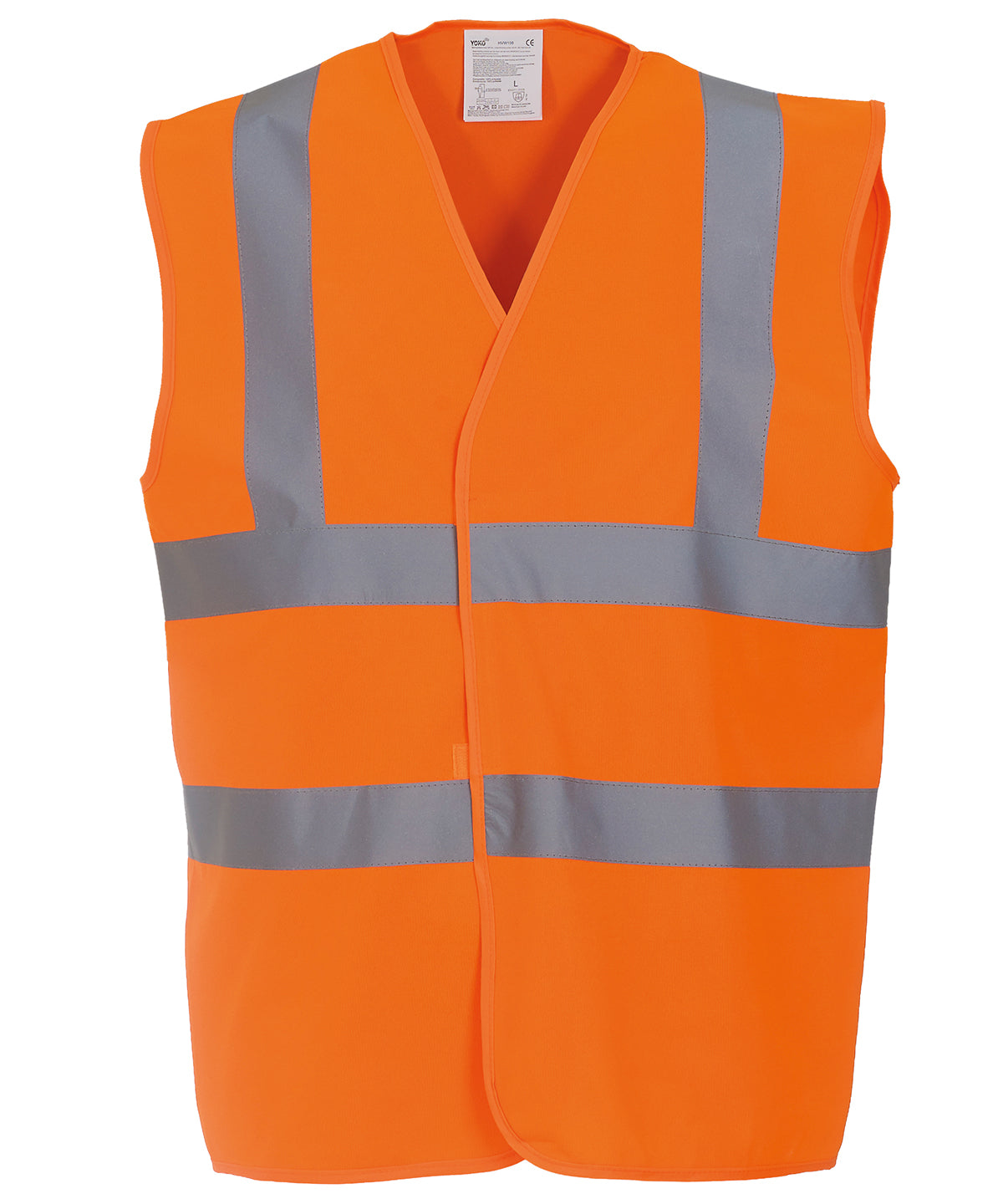 Tryck din logga på Skyddsvästar från Personal Protective Wear - Anpassa (PP001) 2 meter högfärgsväst i färgen Mellan Orange för företag, föreningar och privatpersoner