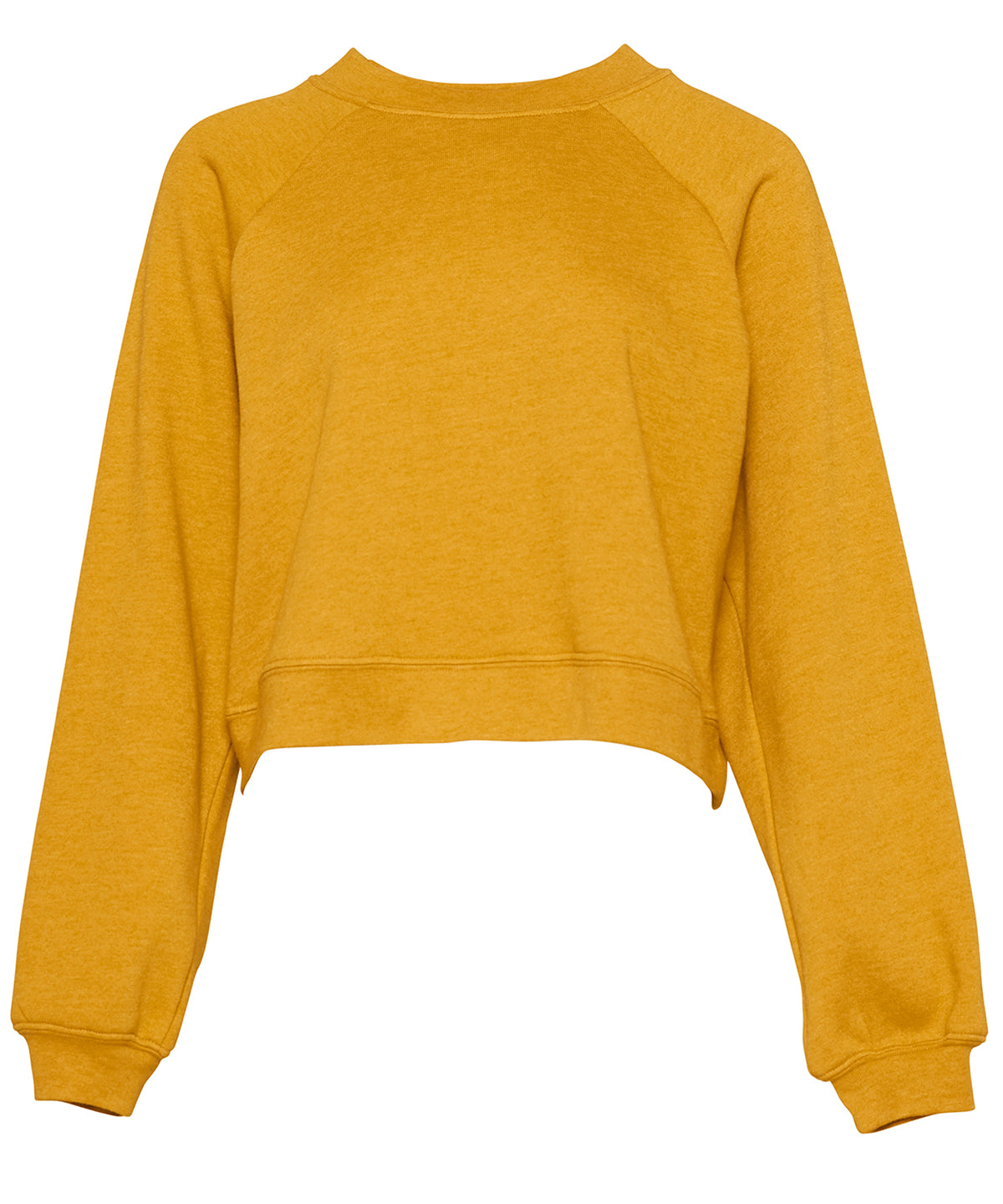 Tryck din logga på Sweatshirts från Bella Canvas - Anpassa Fleece raglan pullover för damer i färgen Senap för företag, föreningar och privatpersoner