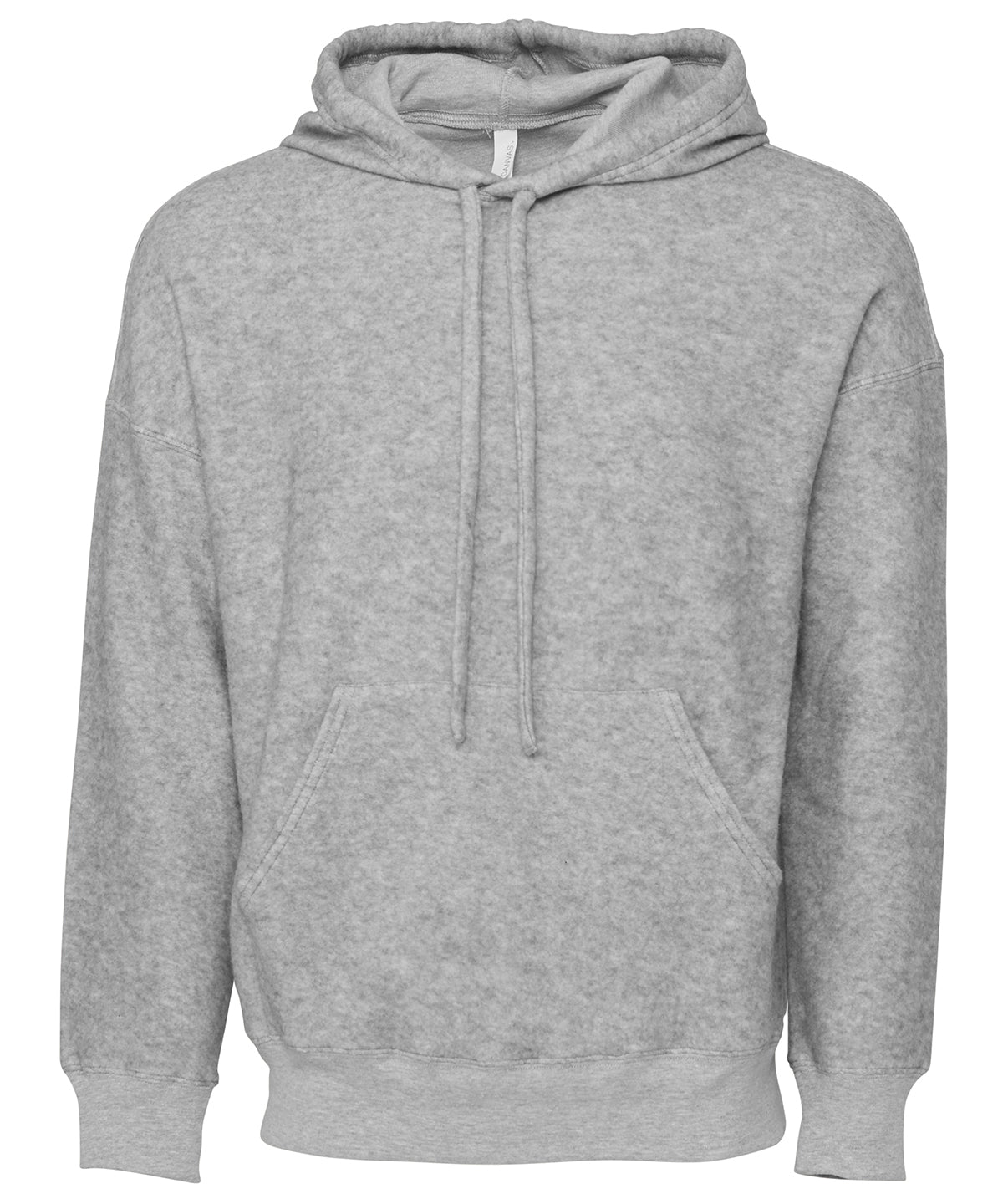 Tryck din logga på Hoodies från Bella Canvas - Anpassa (BE130) Luvtröja i sueded fleece, unisex i färgen Ljunggrå för företag, föreningar och privatpersoner