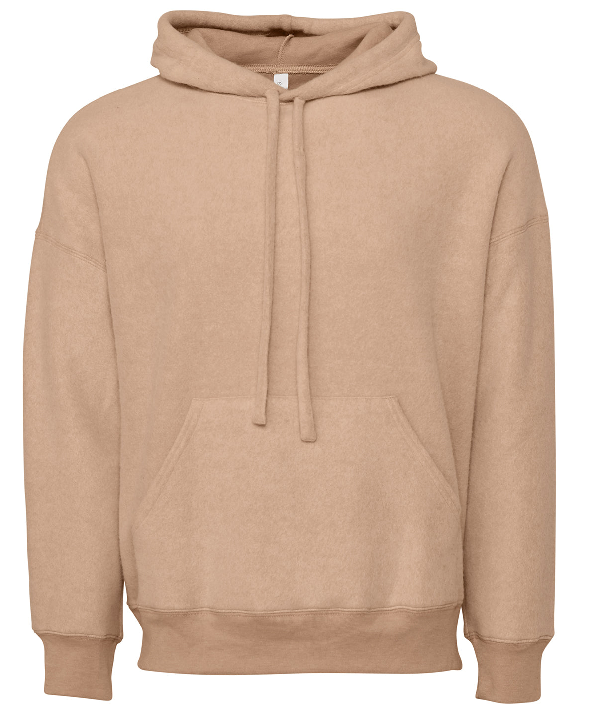 Tryck din logga på Hoodies från Bella Canvas - Anpassa (BE130) Luvtröja i sueded fleece, unisex i färgen Tan för företag, föreningar och privatpersoner