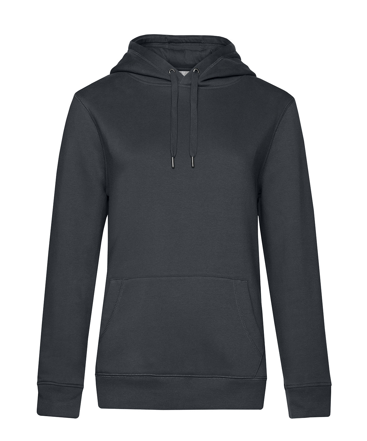 Tryck din logga på Hoodies från B&C Collection - Anpassa (B011F) B&C Queen huvtröja i färgen Mörkgrå för företag, föreningar och privatpersoner