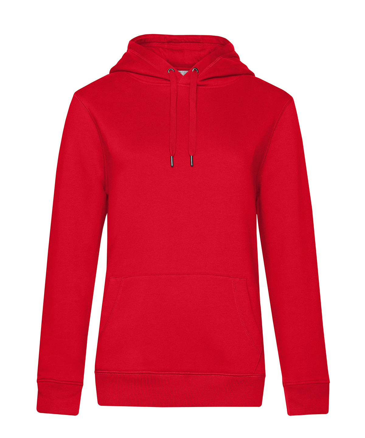 Tryck din logga på Hoodies från B&C Collection - Anpassa (B011F) B&C Queen huvtröja i färgen Mellan röd för företag, föreningar och privatpersoner