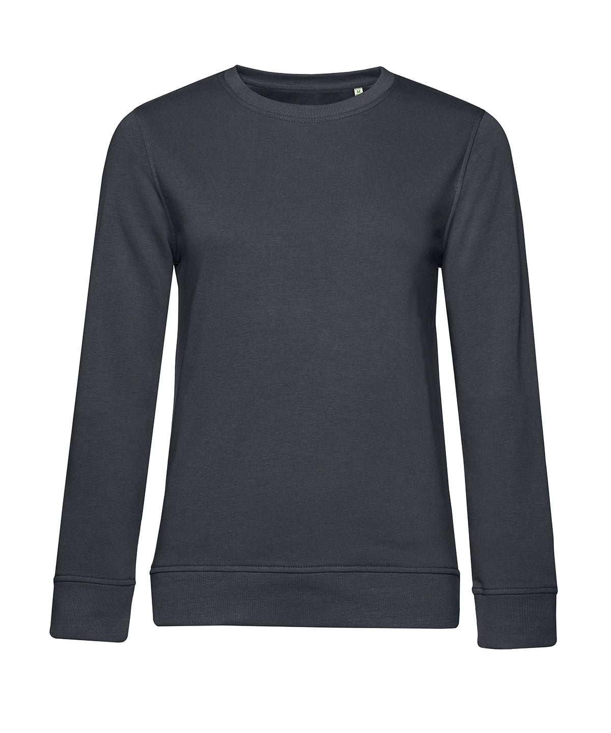 Tryck din logga på Sweatshirts från B&C Collection - Anpassa (B266F) B&C Inspire rund hals /Damer i färgen Mörkgrå för företag, föreningar och privatpersoner