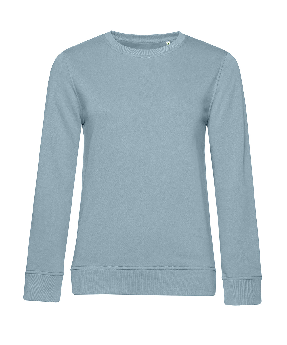 Tryck din logga på Sweatshirts från B&C Collection - Anpassa (B266F) B&C Inspire rund hals /Damer i färgen Ljusblå för företag, föreningar och privatpersoner