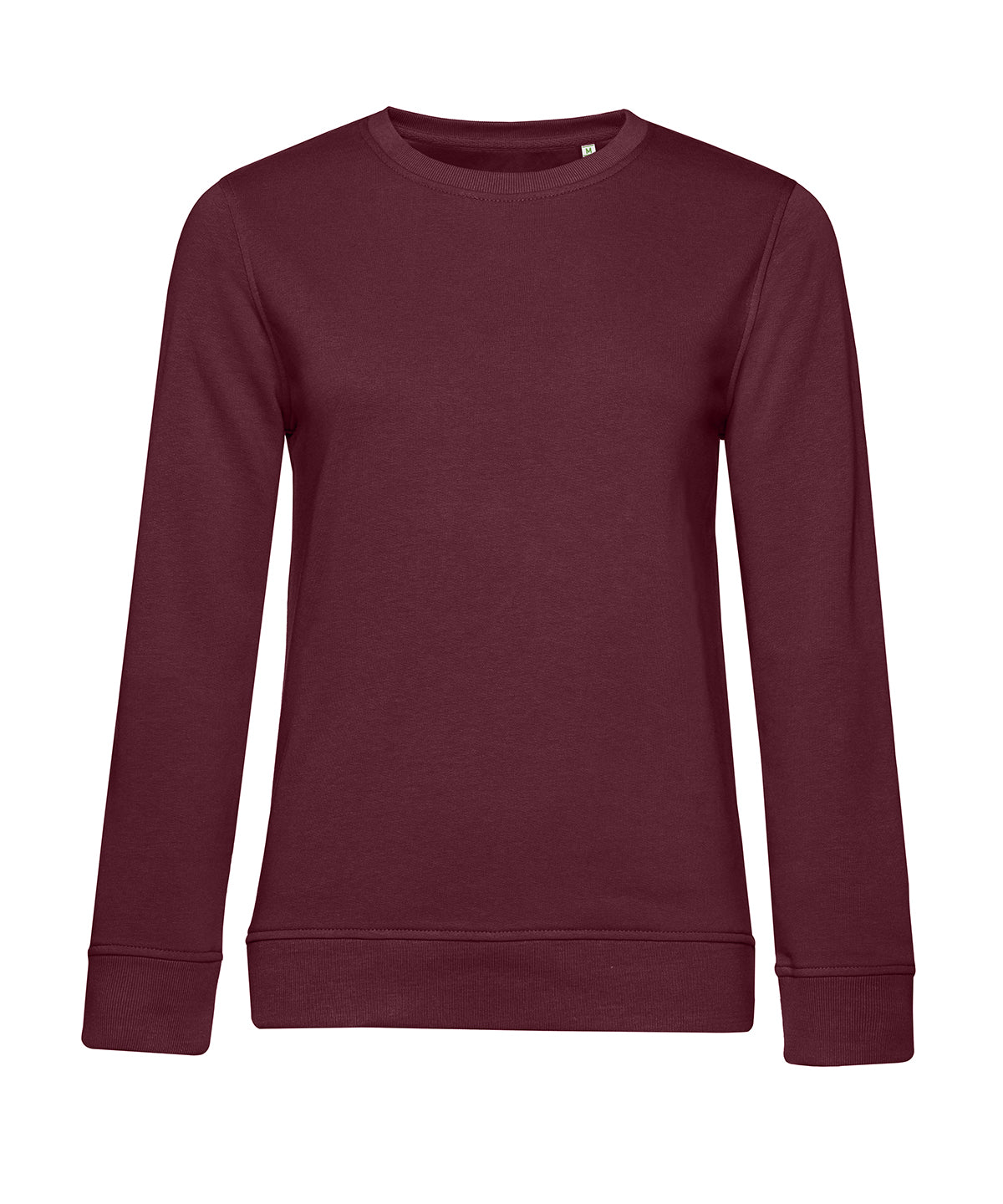 Tryck din logga på Sweatshirts från B&C Collection - Anpassa (B266F) B&C Inspire rund hals /Damer i färgen Burgundy för företag, föreningar och privatpersoner