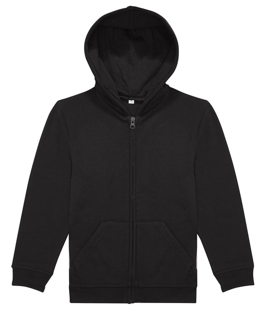 Tryck din logga på Hoodies från B&C Collection - Anpassa (B432B) B&C ID.334 huvtröja med dragkedja /barn i färgen Svart för företag, föreningar och privatpersoner