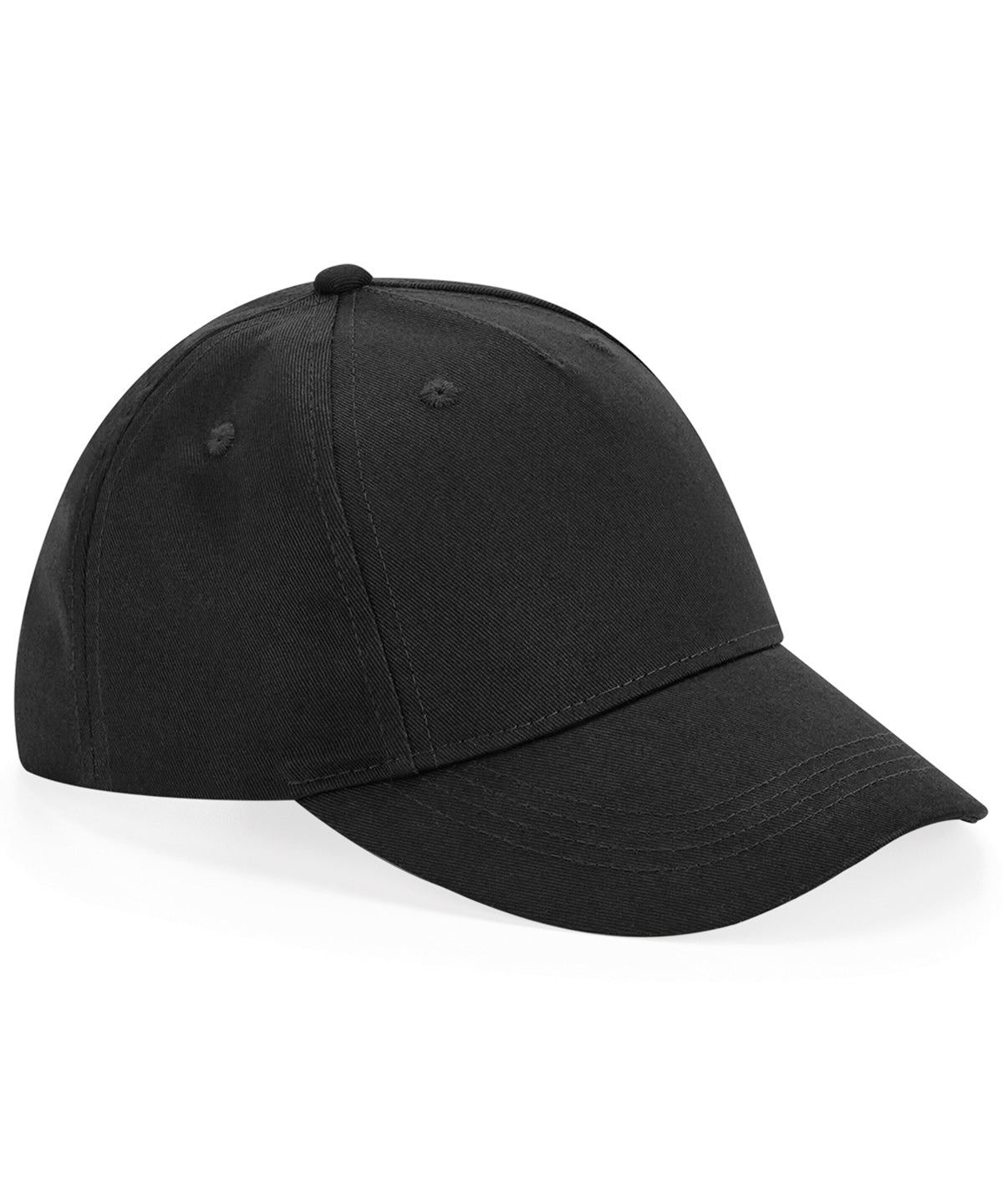 Tryck din logga på Kepsar från Beechfield - Anpassa (B63NB) Junior 5-panel keps i ekologisk bomull i färgen Svart One Size för företag, föreningar och privatpersoner