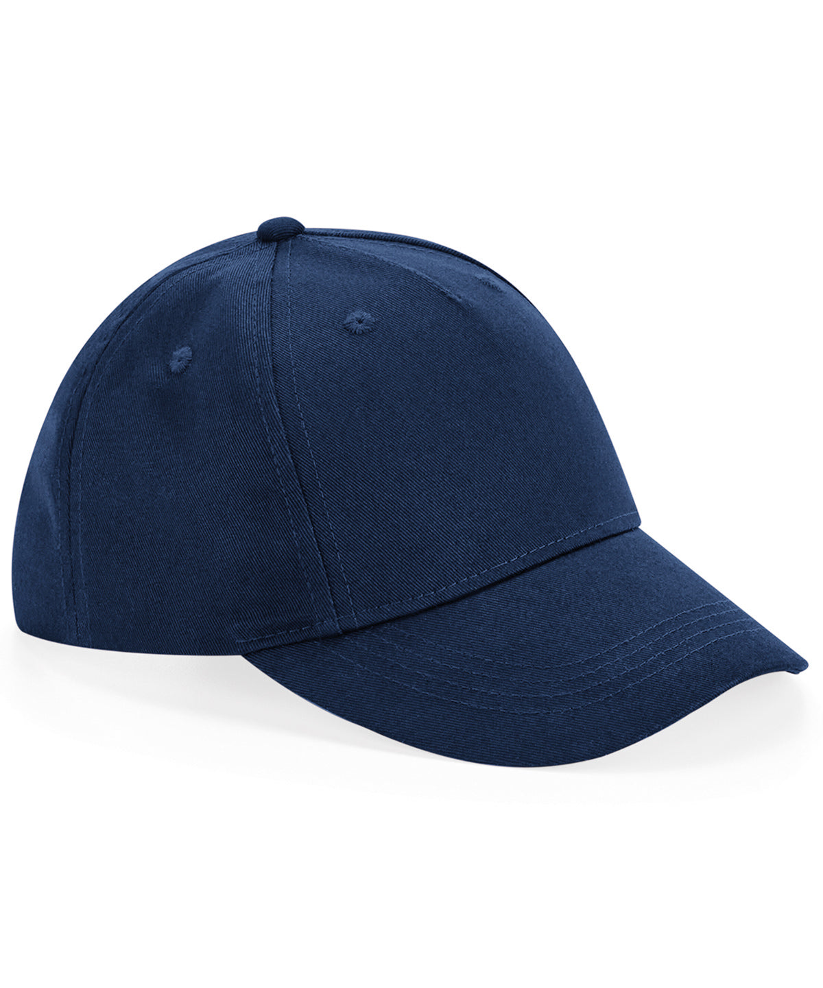 Tryck din logga på Kepsar från Beechfield - Anpassa (B63NB) Junior 5-panel keps i ekologisk bomull i färgen Marinblå One Size för företag, föreningar och privatpersoner