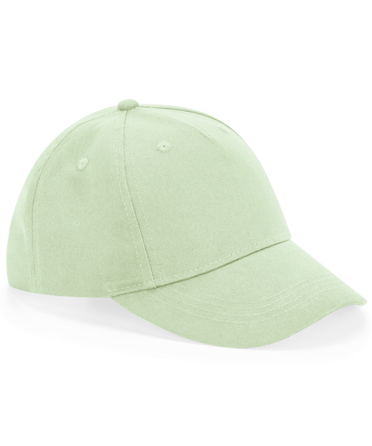 Tryck din logga på Kepsar från Beechfield - Anpassa (B63NB) Junior 5-panel keps i ekologisk bomull i färgen Ljusgrön One Size för företag, föreningar och privatpersoner