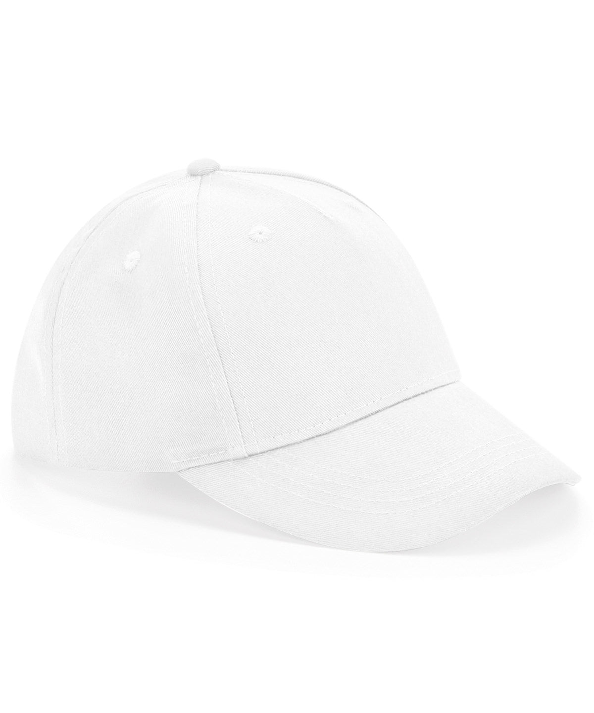 Tryck din logga på Kepsar från Beechfield - Anpassa (B63NB) Junior 5-panel keps i ekologisk bomull i färgen Vit One Size för företag, föreningar och privatpersoner