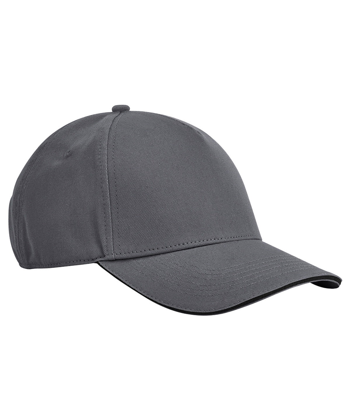 Tryck din logga på Kepsar från Beechfield - Anpassa (B825C) EarthAware klassisk 5-panel keps i ekologisk bomull med sandwichskärm i färgen Mellangrå One Size för företag, föreningar och privatpersoner