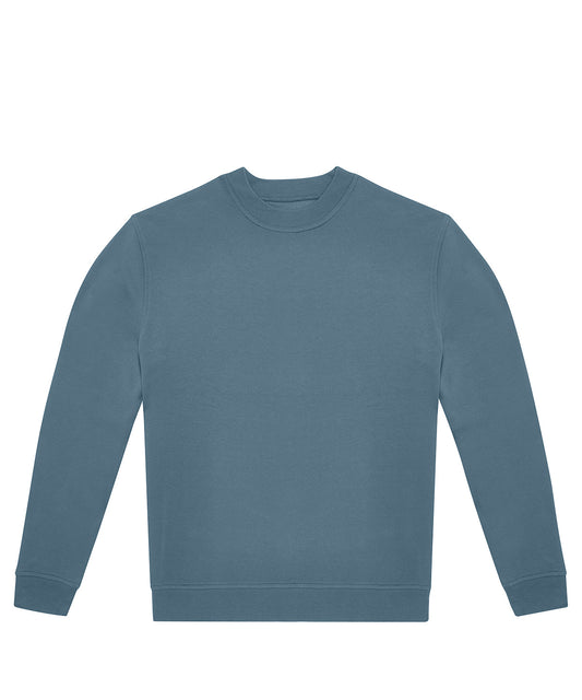 Tryck din logga på Sweatshirts från B&C Collection - Anpassa (2BA430) B&C ID.332 besättning i färgen Mellanblå 3XL för företag, föreningar och privatpersoner