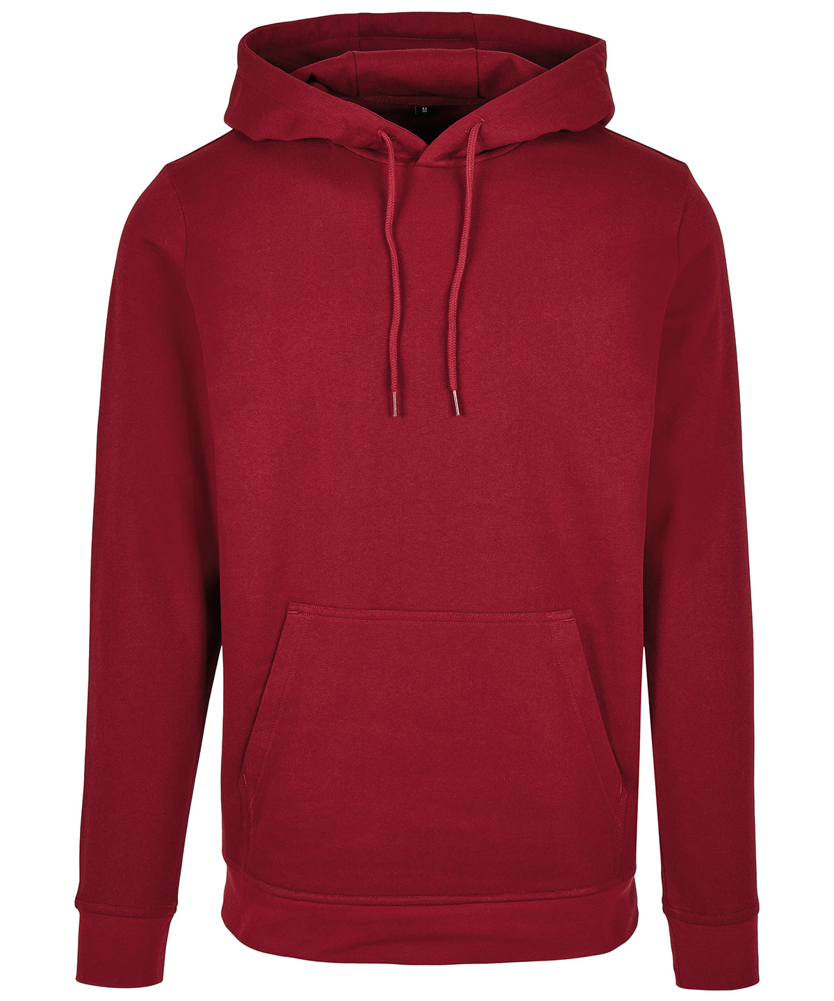 Tryck din logga på Hoodies från Build Your Brand Basic - Anpassa (BB001) Bas huvtröja i färgen Burgundy för företag, föreningar och privatpersoner