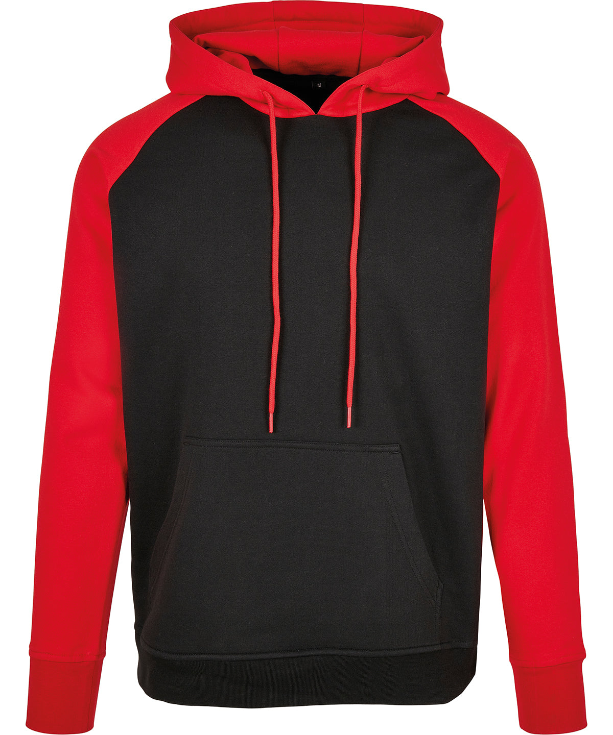 Tryck din logga på Hoodies från Build Your Brand Basic - Anpassa (BB005) Bas raglan hoodie i färgen Svart för företag, föreningar och privatpersoner