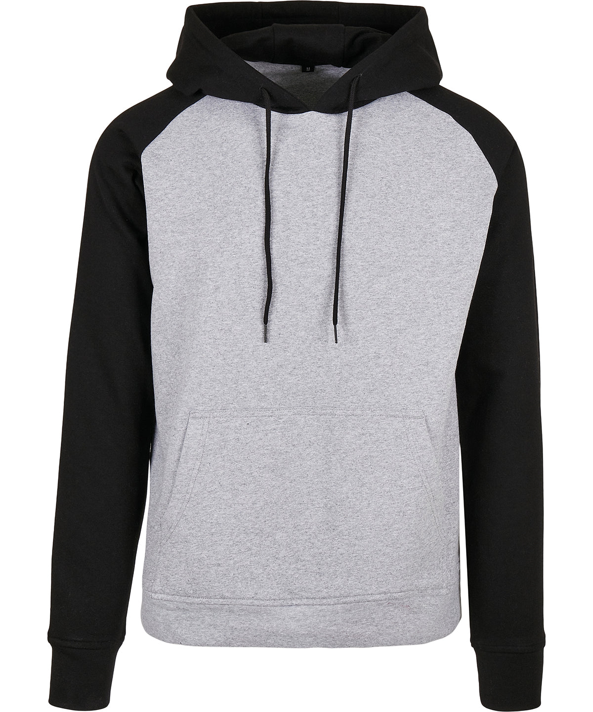 Tryck din logga på Hoodies från Build Your Brand Basic - Anpassa (BB005) Bas raglan hoodie i färgen Ljunggrå för företag, föreningar och privatpersoner