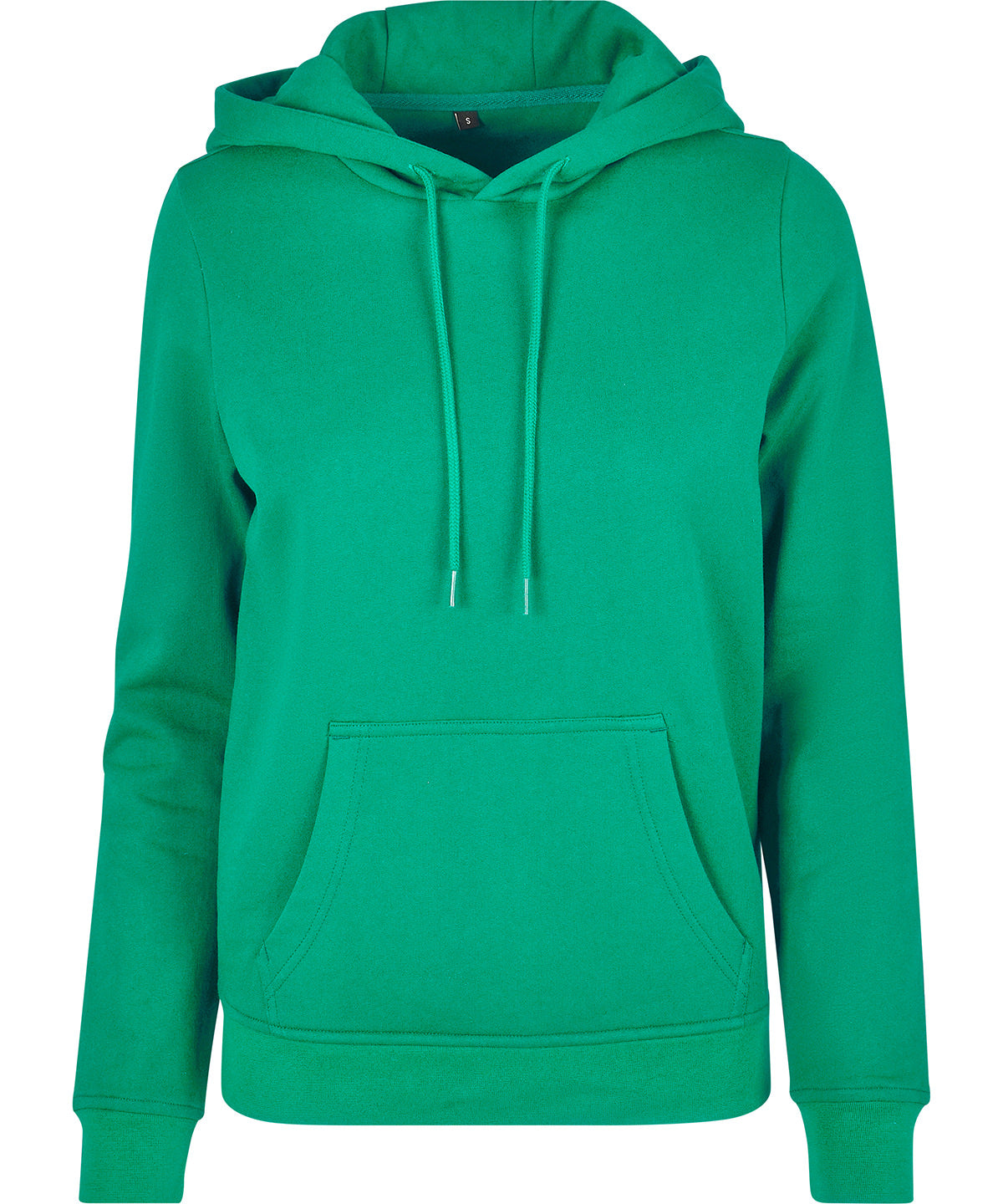 Tryck din logga på Hoodies från Build Your Brand Basic - Anpassa (BB006) Bas huvtröja i oversize-modell i färgen Mellan grön för företag, föreningar och privatpersoner