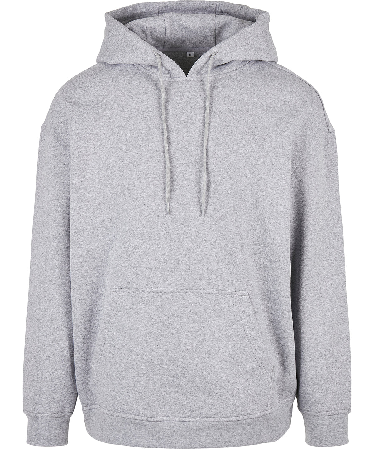 Tryck din logga på Hoodies från Build Your Brand Basic - Anpassa (BB006) Bas huvtröja i oversize-modell i färgen Ljunggrå för företag, föreningar och privatpersoner