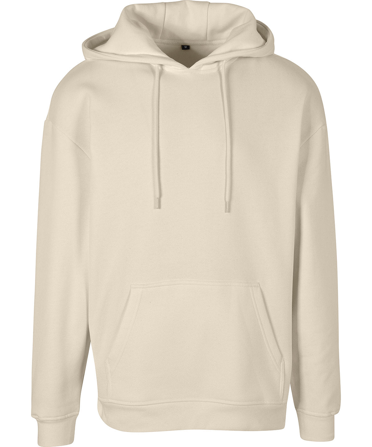 Tryck din logga på Hoodies från Build Your Brand Basic - Anpassa (2BB006) Bas huvtröja i oversize-modell i färgen Naturligt för företag, föreningar och privatpersoner