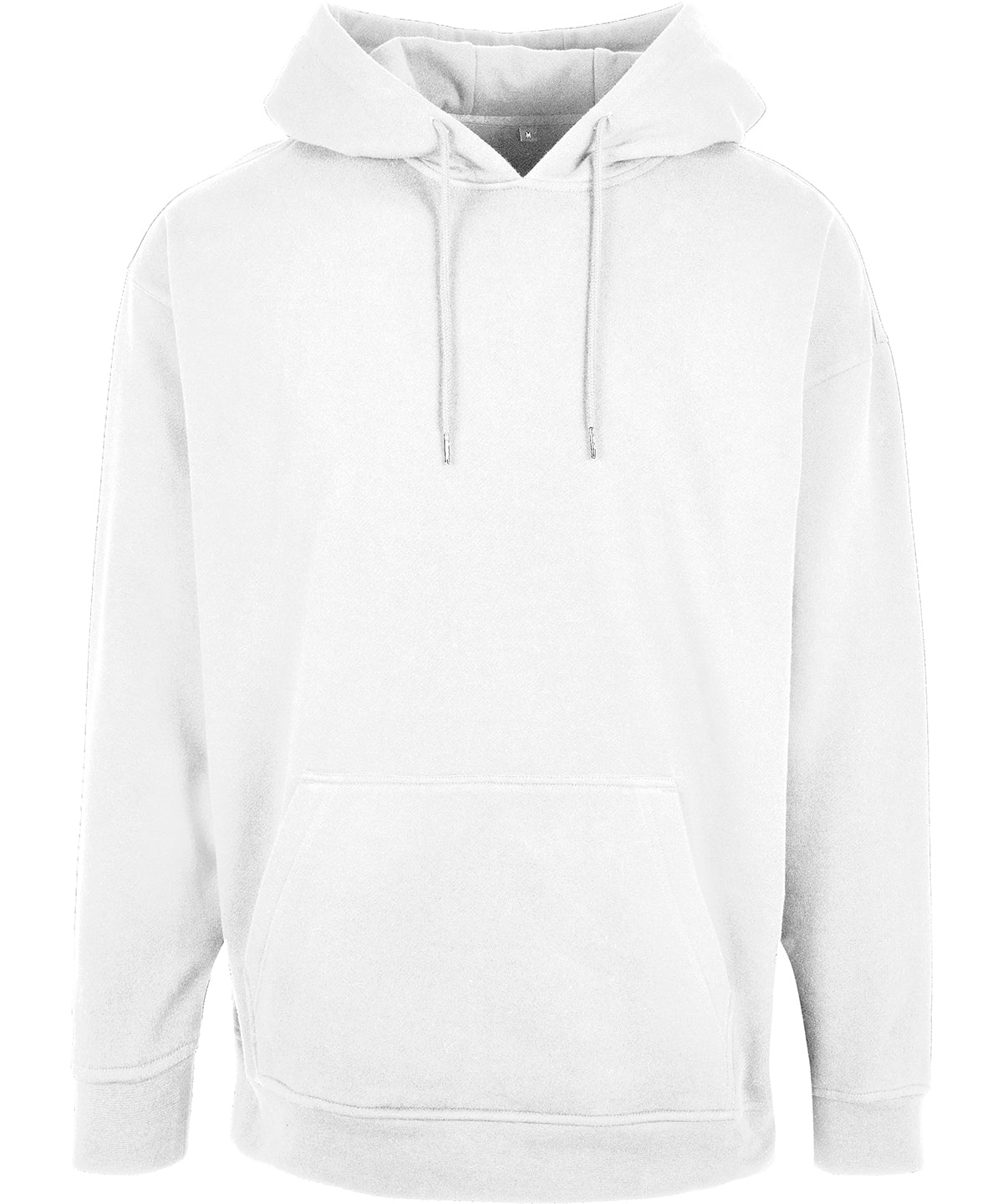 Tryck din logga på Hoodies från Build Your Brand Basic - Anpassa (2BB006) Bas huvtröja i oversize-modell i färgen Vit för företag, föreningar och privatpersoner