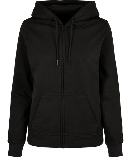 Tryck din logga på Hoodies från Build Your Brand Basic - Anpassa (BB009) Dam basic zip hoodie i färgen för företag, föreningar och privatpersoner