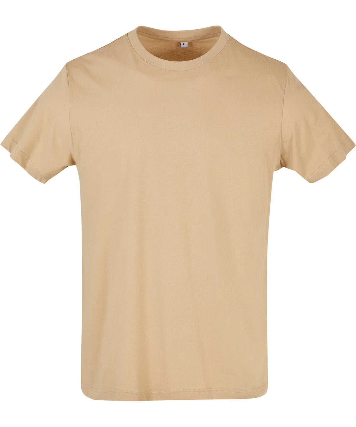 Tryck din logga på T-shirts från Build Your Brand Basic - Anpassa (2BB010) Bas t-shirt med rund hals i färgen Beige för företag, föreningar och privatpersoner