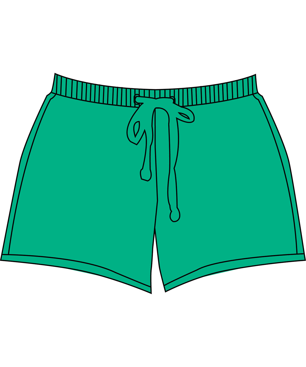 Tryck din logga på Shorts från Build Your Brand Basic - Anpassa (BB032) Dam bas sweatshorts i färgen Mellan grön för företag, föreningar och privatpersoner