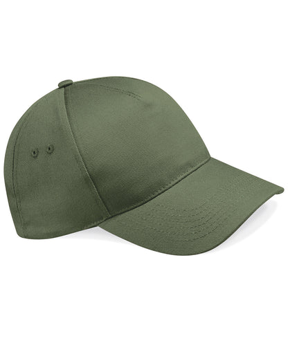Tryck din logga på Kepsar från Beechfield - Anpassa Ultimate 5-panel keps i färgen Oliv One Size för företag, föreningar och privatpersoner