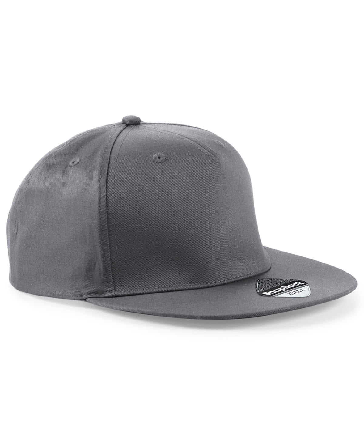 Tryck din logga på Kepsar från Beechfield - Anpassa (BC610) 5-panel snapback rappare keps i färgen Mörkgrå One Size för företag, föreningar och privatpersoner