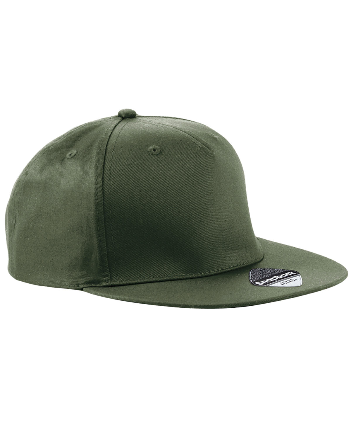 Tryck din logga på Kepsar från Beechfield - Anpassa (BC610) 5-panel snapback rappare keps i färgen Oliv One Size för företag, föreningar och privatpersoner