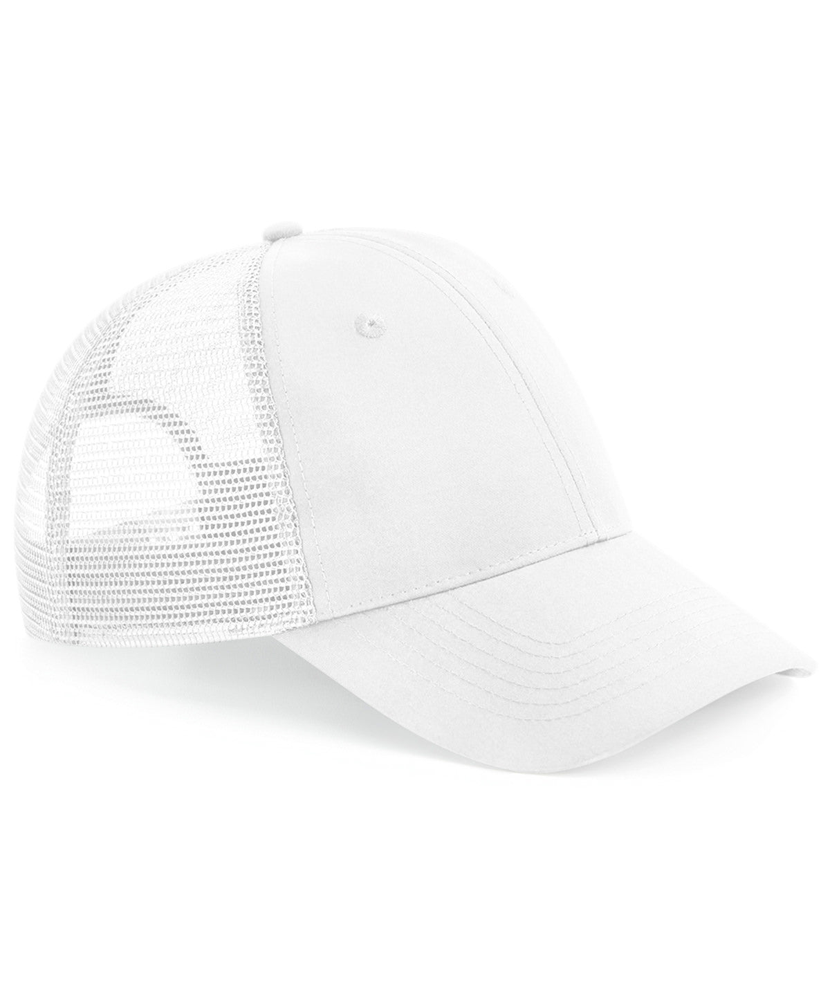 Tryck din logga på Kepsar från Beechfield - Anpassa (BC75R) Återvunnen urbanwear 6-panel snapback trucker i färgen Vit One Size för företag, föreningar och privatpersoner