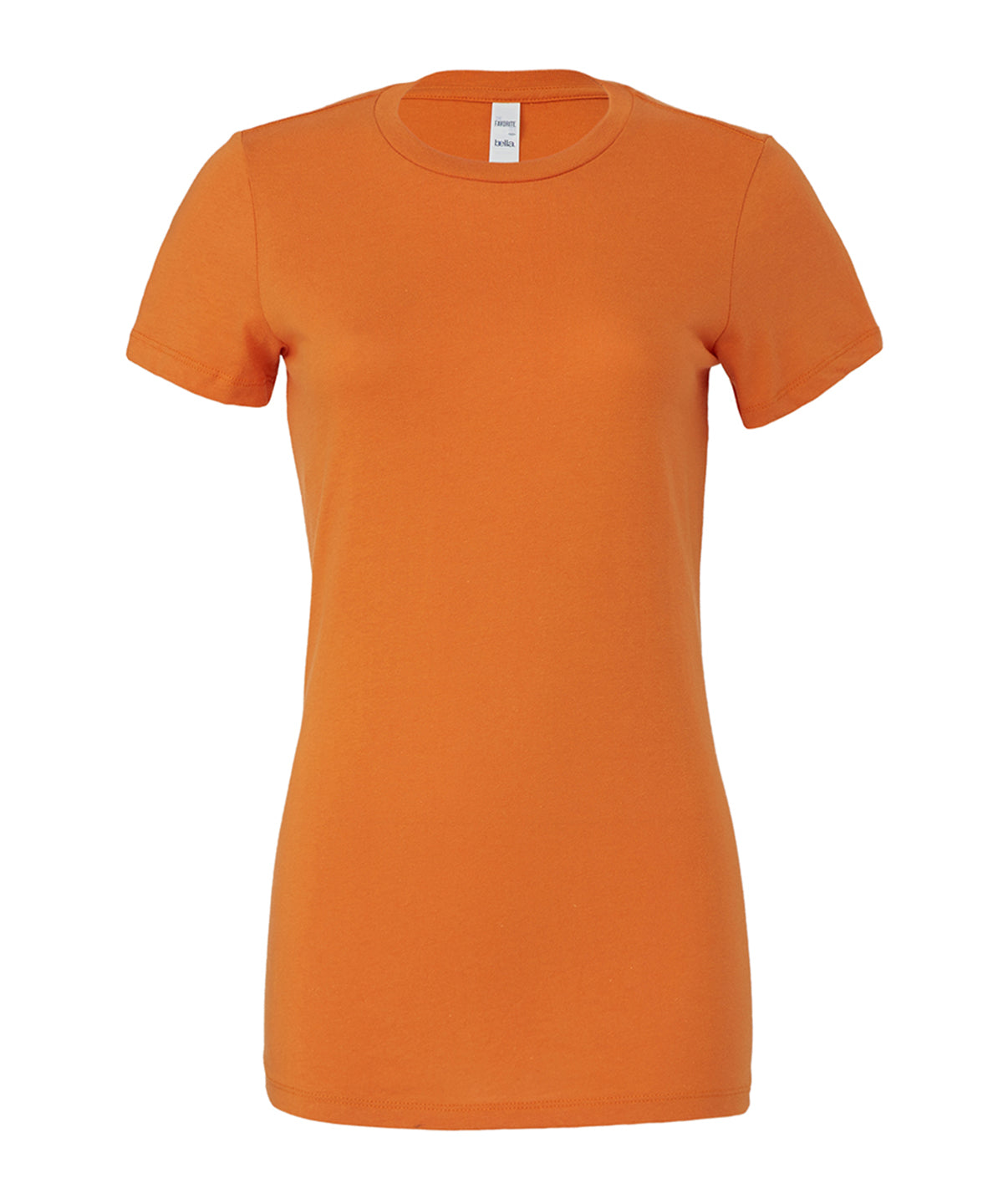 Tryck din logga på T-shirts från Bella Canvas - Anpassa (BE076) Favorit-t-shirten i färgen Mellan Orange XL för företag, föreningar och privatpersoner