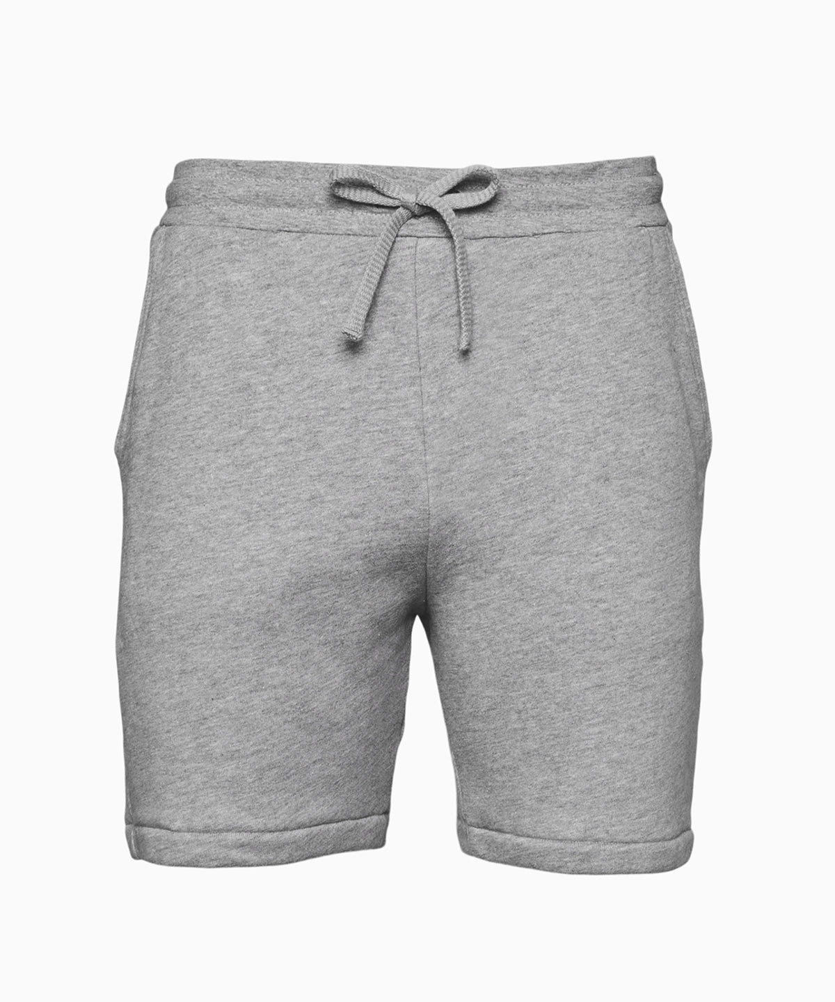 Tryck din logga på Shorts från Bella Canvas - Anpassa (BE135) Sweatshorts i svampfleece för unisex i färgen Ljunggrå för företag, föreningar och privatpersoner