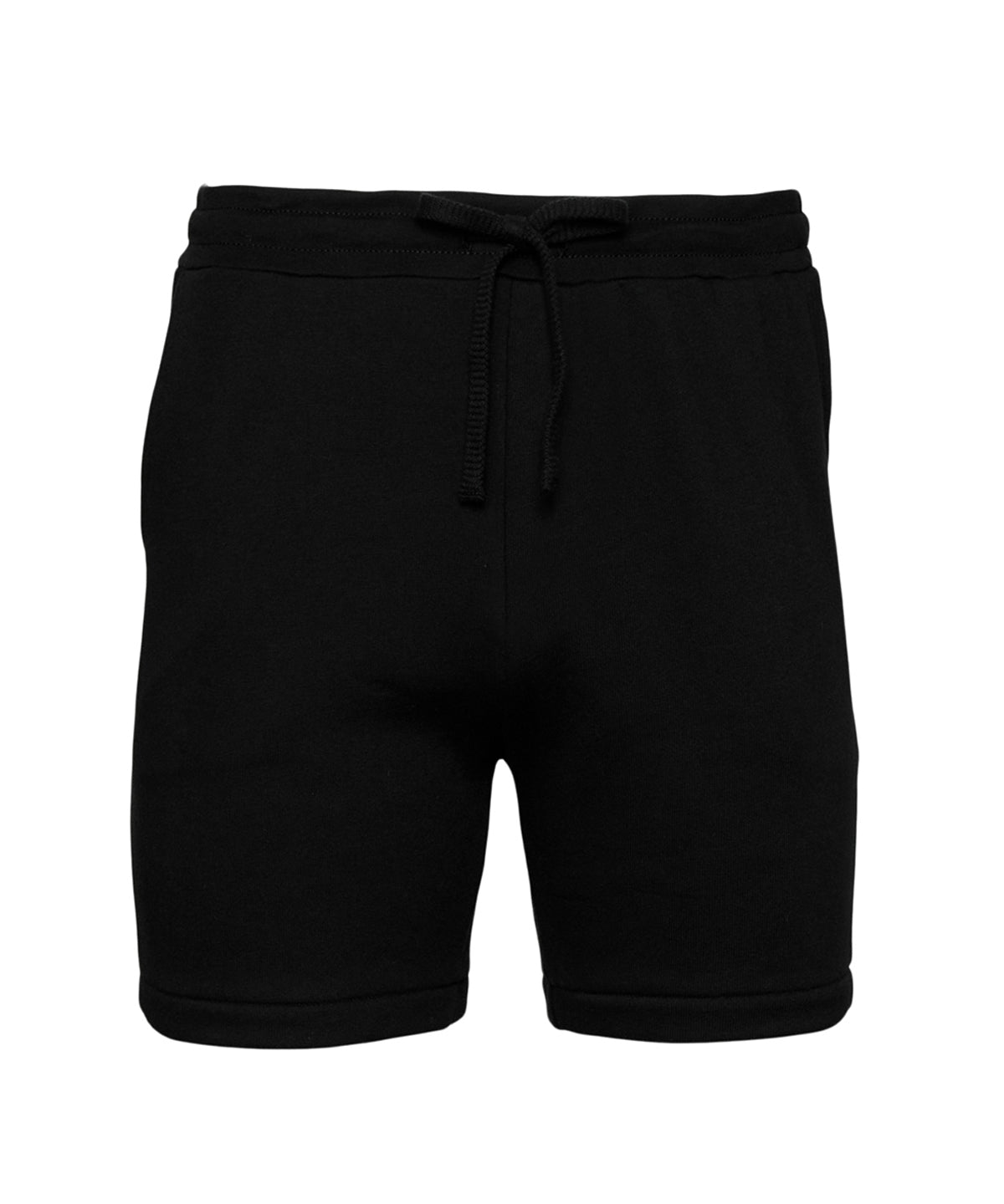 Tryck din logga på Shorts från Bella Canvas - Anpassa (BE135) Sweatshorts i svampfleece för unisex i färgen Svart för företag, föreningar och privatpersoner