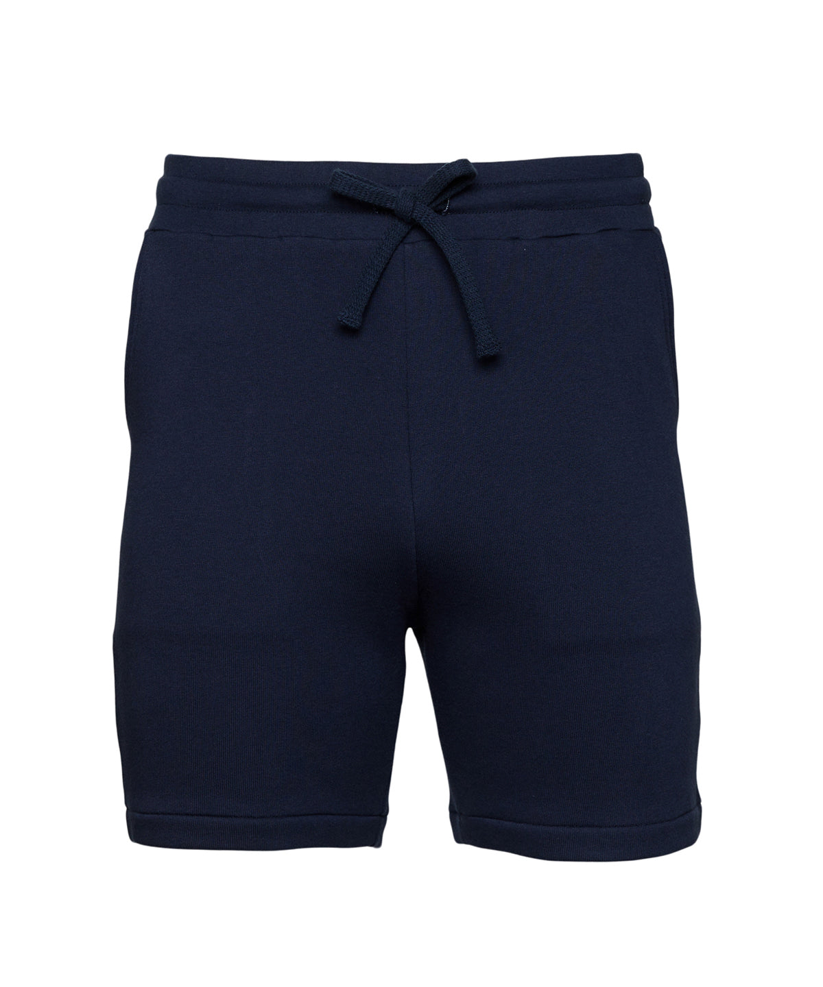 Tryck din logga på Shorts från Bella Canvas - Anpassa (BE135) Sweatshorts i svampfleece för unisex i färgen Marinblå för företag, föreningar och privatpersoner