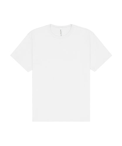 Tryck din logga på T-shirts från Bella Canvas - Anpassa Unisex kortärmad heavy tee i färgen Vit för företag, föreningar och privatpersoner